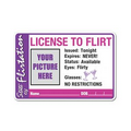 License To Flirt Button